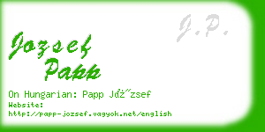 jozsef papp business card